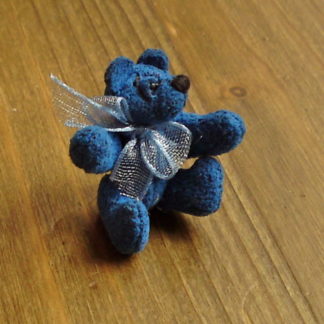 Miniatur-Teddy (Wildleder, lapis). Handarbeit.