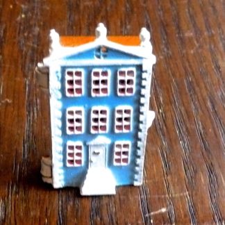 Miniatur-Puppenhaus (blau). Zinn,handbemalt/England.