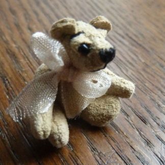 Miniatur-Teddy (Wildleder, Sandy). Handarbeit.