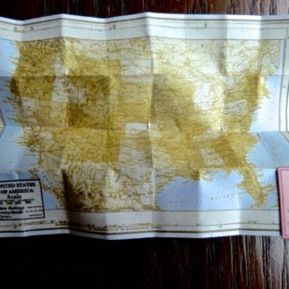 Landkarte USA (faltbar). Handarbeit/England.