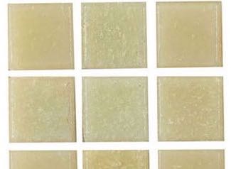 Mosaikfliesen (Glas, beige, quadratisch).