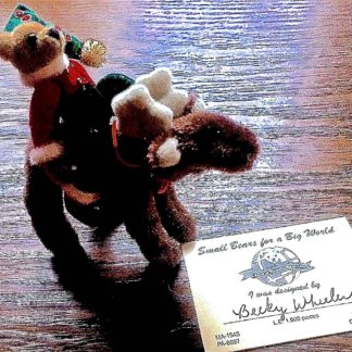 Teddy (Merry Chrismoose, Weihnachts-Teddy auf Elch) m/Zertifikat