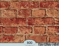 Tapete (Backstein, Weathered Brick - red)