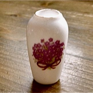 Vase gross (weiss/violett. Porzellan.